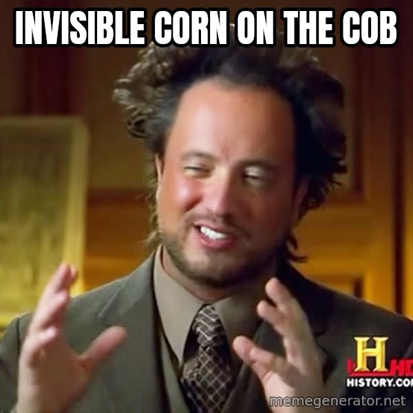 Giorgio A Tsoukalos Hair meme: invisible corn on the cob
