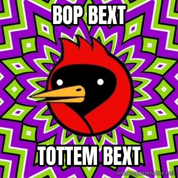 Omsk Crow meme: bop bext / tottem bext