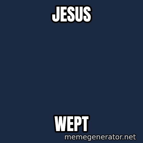Sad Jesus  meme: Jesus / wept