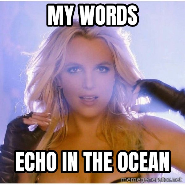 Professor Oak meme: My words / echo in the ocean