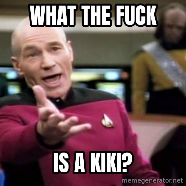 Picard Wtf meme: What the fuck / is a kiki?