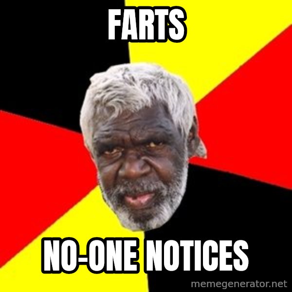 Aboriginal meme: farts / no-one notices