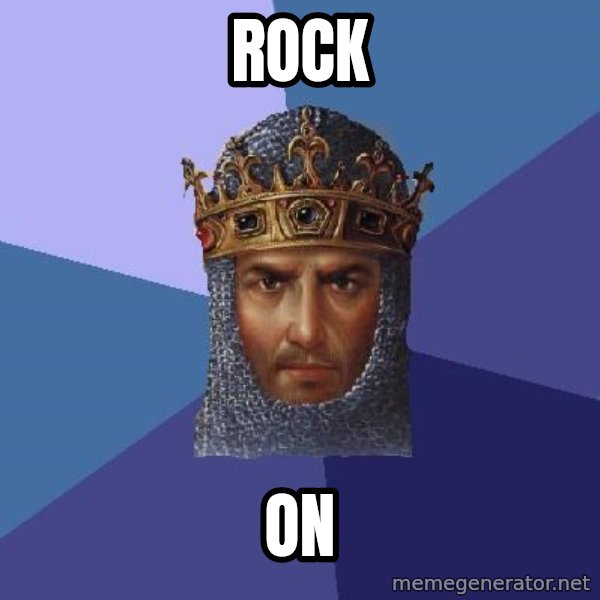 Age Of Empires meme: rock / on