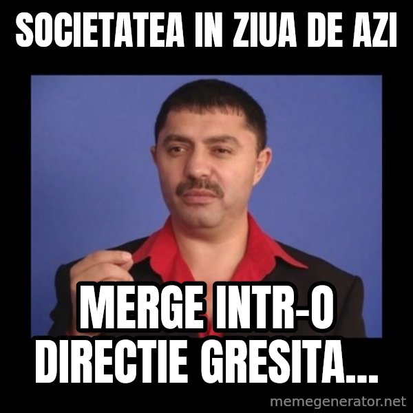 Manelistul Nicolae Guta meme: societatea in ziua de azi / merge intr-o directie gresita...