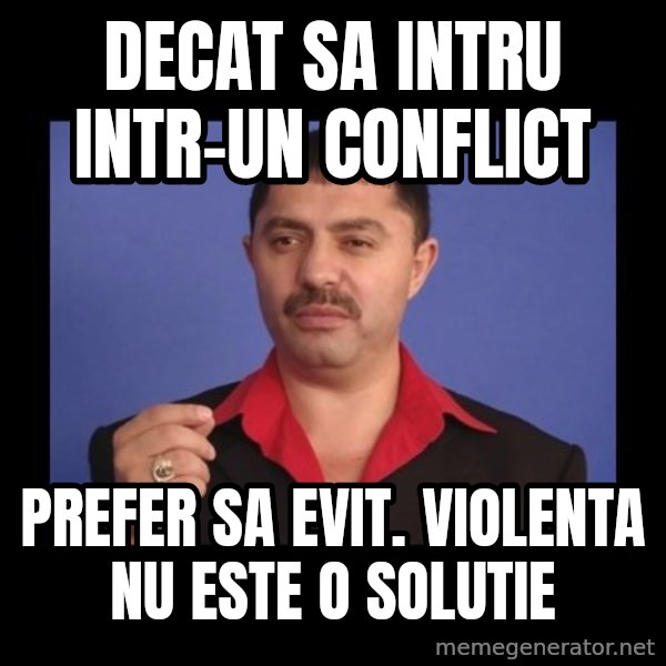 Manelistul Nicolae Guta meme: decat sa intru intr-un conflict / prefer sa evit. violenta nu este o solutie