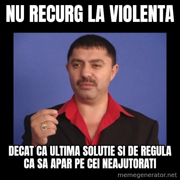 Manelistul Nicolae Guta meme: nu recurg la violenta / decat ca ultima solutie si de regula ca sa apar pe cei neajutorati