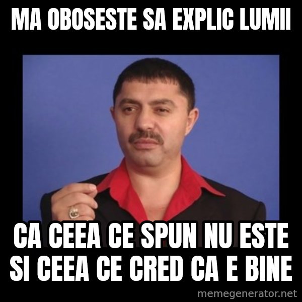 Manelistul Nicolae Guta meme: ma oboseste sa explic lumii / ca ceea ce spun nu este si ceea ce cred ca e bine