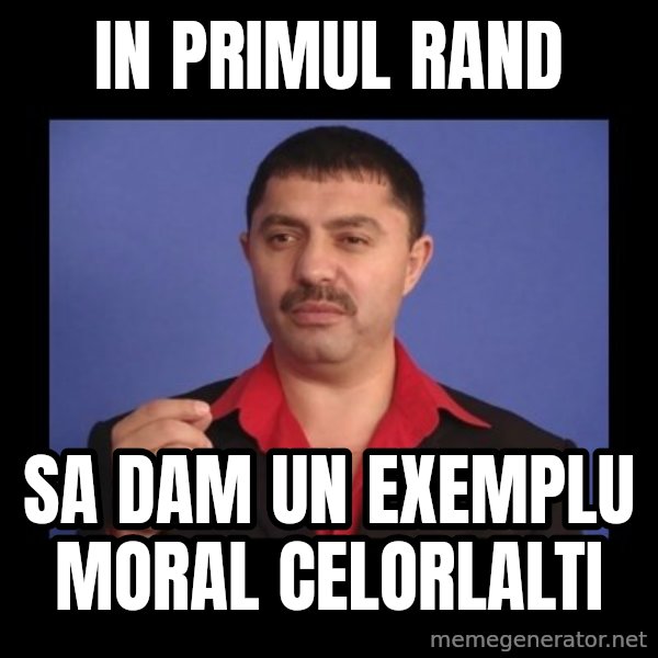 Manelistul Nicolae Guta meme: in primul rand / sa dam un exemplu moral celorlalti