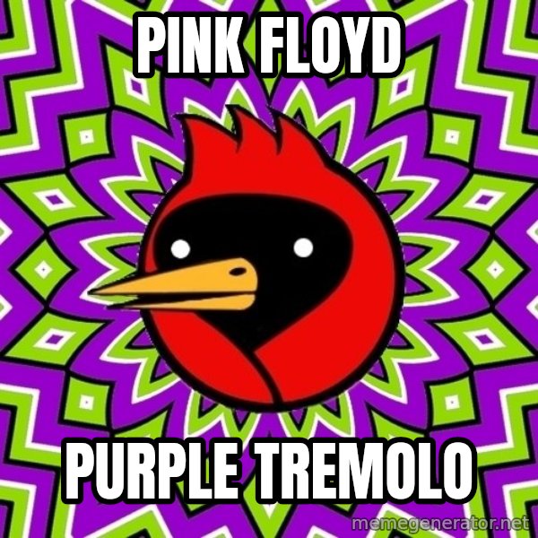 Omsk Crow meme: pink floyd / purple tremolo