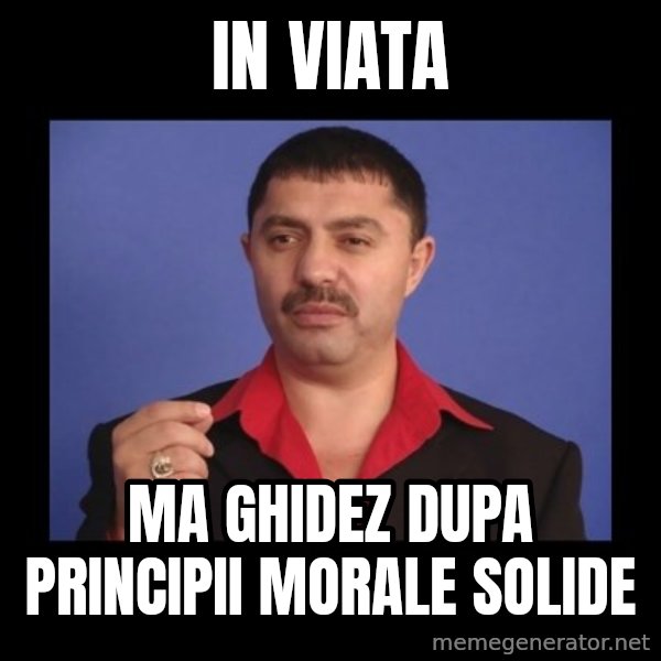 Manelistul Nicolae Guta meme: in viata / ma ghidez dupa principii morale solide