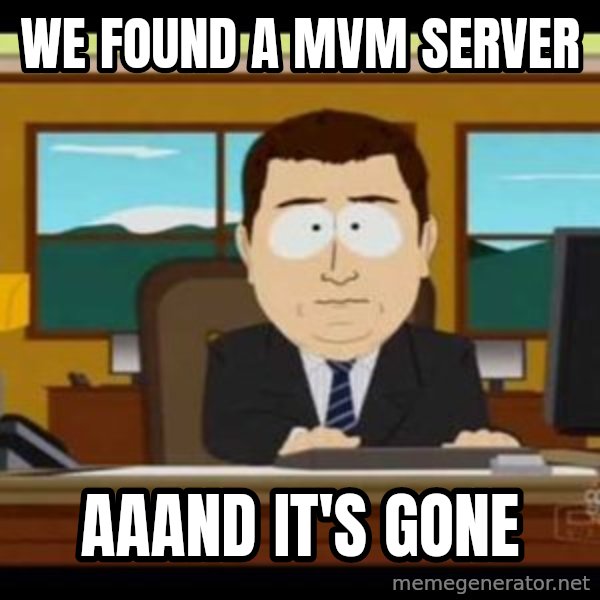 south park aand it's gone meme: WE FOUND A MVM server / AAAND it's gone