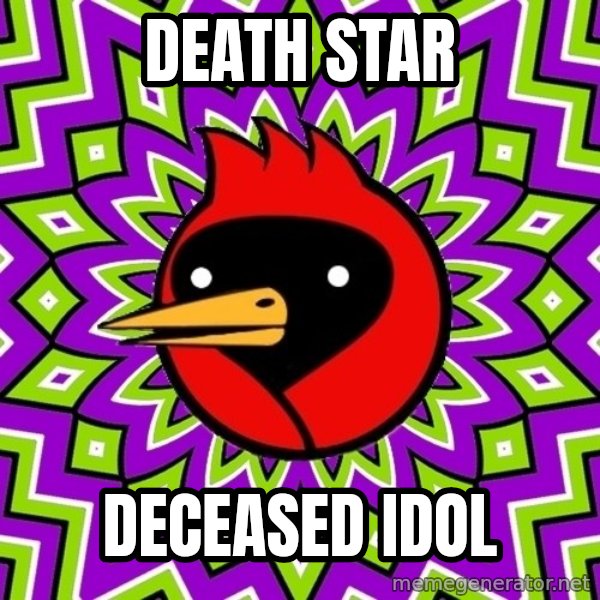 Omsk Crow meme: death star / deceased idol