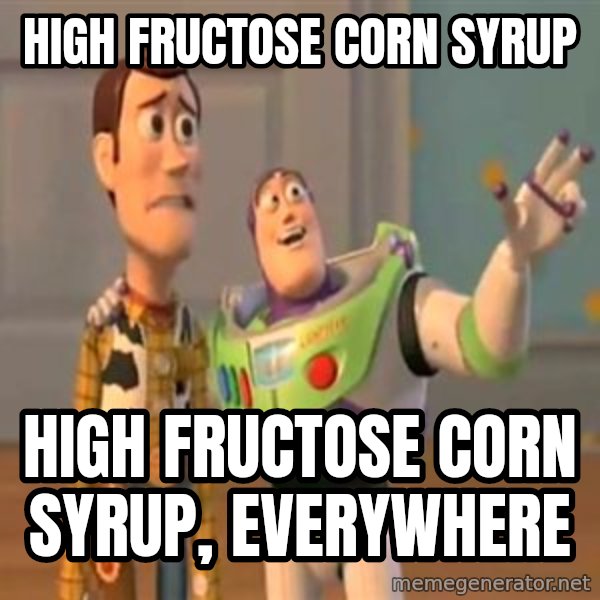 X, X Everywhere  meme: High fructose corn syrup / HIGH FRUCTOSE CORN SYRUP, everywhere