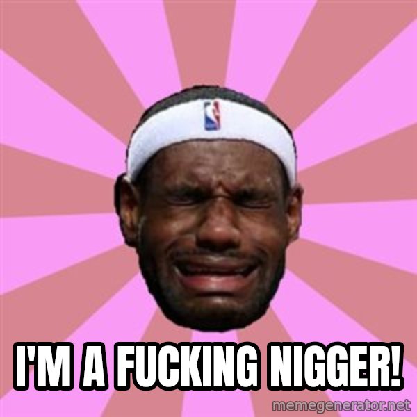 LeBron James meme: I'M A FUCKING NIGGER!