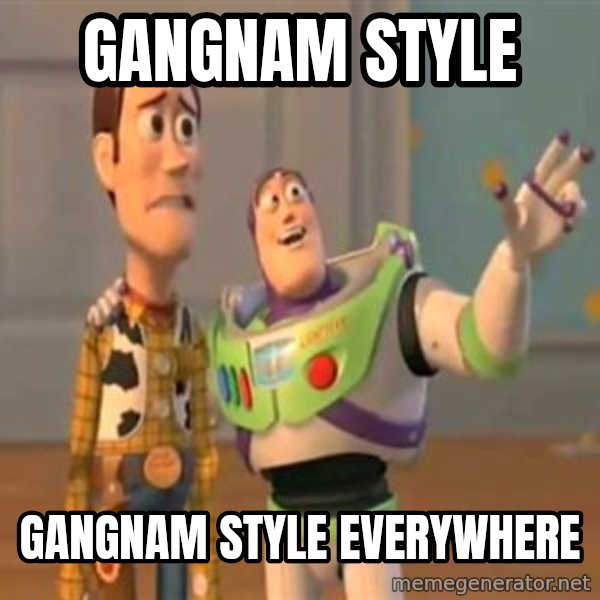 X, X Everywhere  meme: Gangnam style / gangnam style everywhere