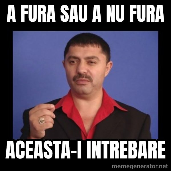 Manelistul Nicolae Guta meme: A fura sau a nu fura / aceasta-i intrebare