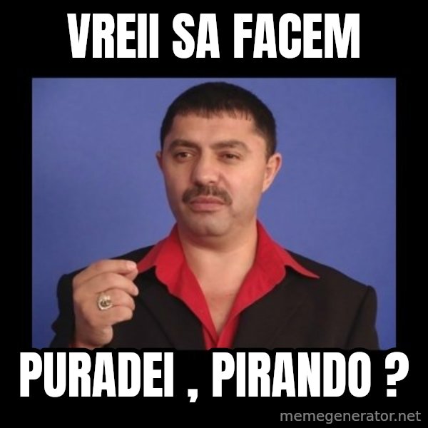 Manelistul Nicolae Guta meme: Vreii sa facem / puradei , pirando ?