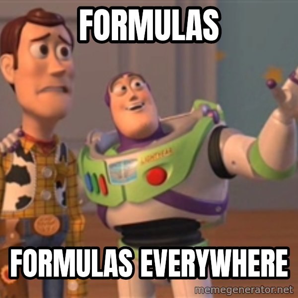 Tseverywhere meme: formulas / formulas everywhere