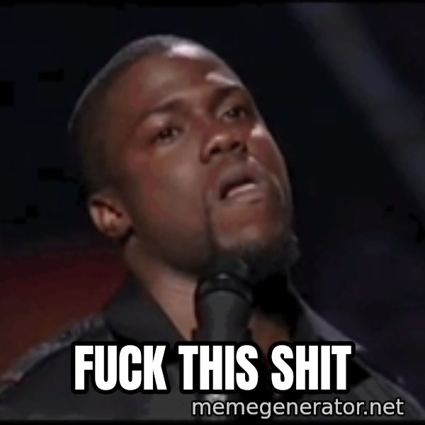 kevin hart playoffs meme: fuck this shit