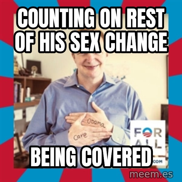Jim Messina meme: COUNTING ON REST OF HIS SEX CHANGE / BEING COVERED