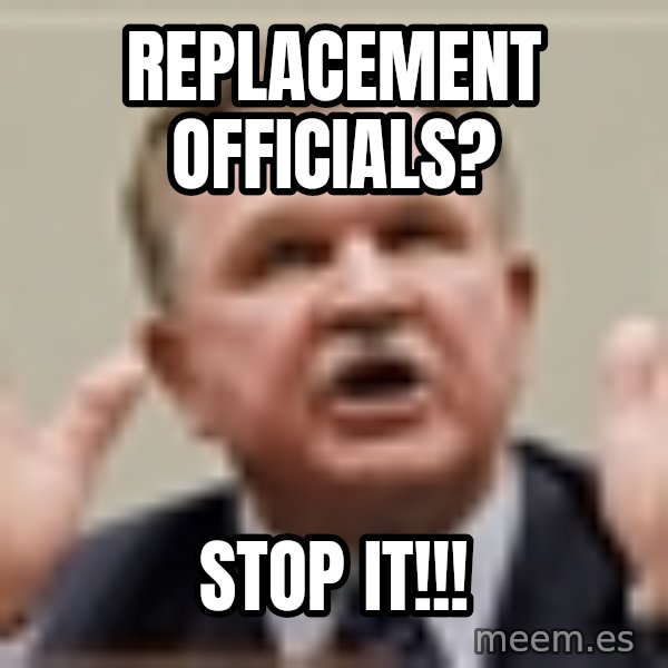 Mike Ditka meme: Replacement Officials? / Stop it!!!
