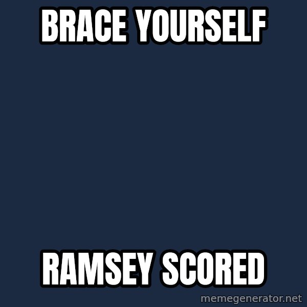 Winter is Coming meme: Brace Yourself / Ramsey scored