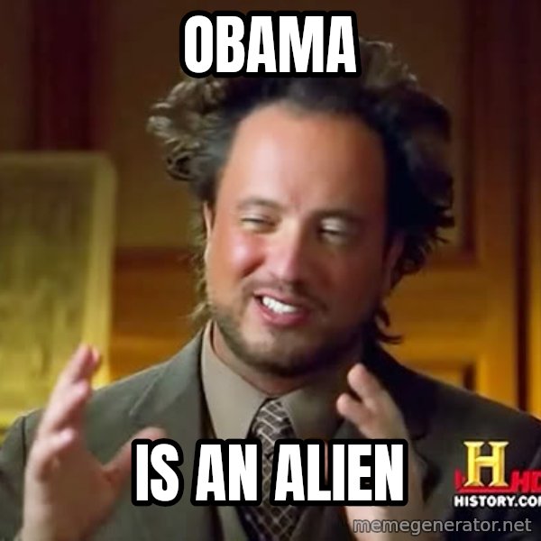 Giorgio A Tsoukalos Hair meme: obama / is an alien