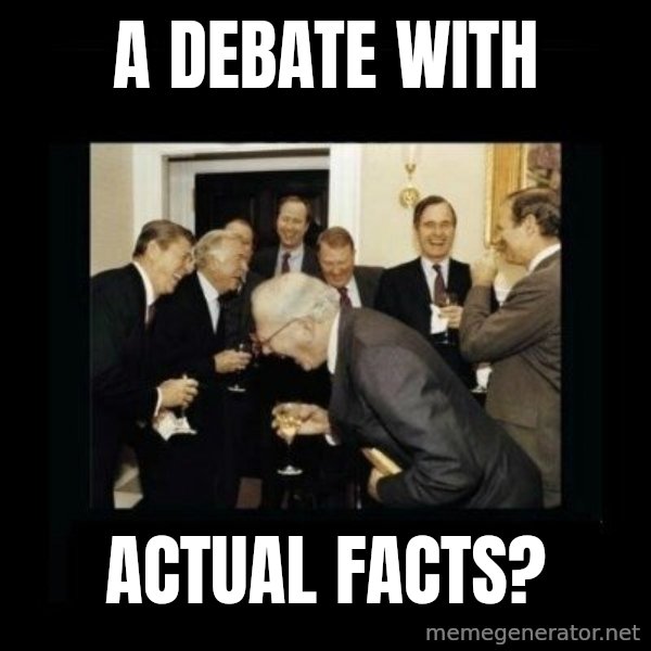 Rich Men Laughing meme: A debate with / actual facts?
