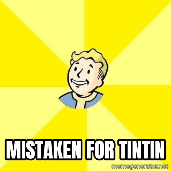 Fallout 3 meme: mistaken for tintin