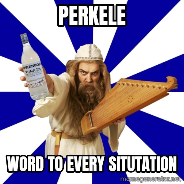 FinnishProblems meme: PERKELE / word to every situtation