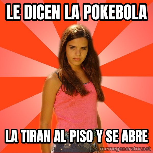 Jealous Girl meme: Le dicen la pokebola / la tiran al piso y se abre