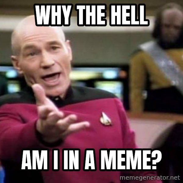 Picard Wtf meme: Why the hell / am i in a meme?