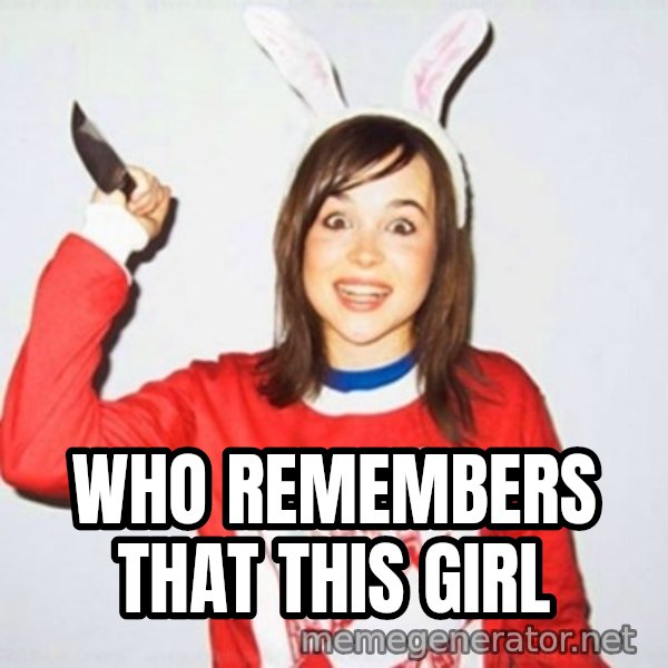 Ellen Page Knife meme: WHO REMEMBERS THAT THIS GIRL
