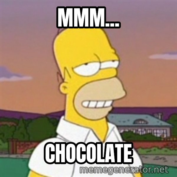 Homer MMM meme: mmm... / chocolate