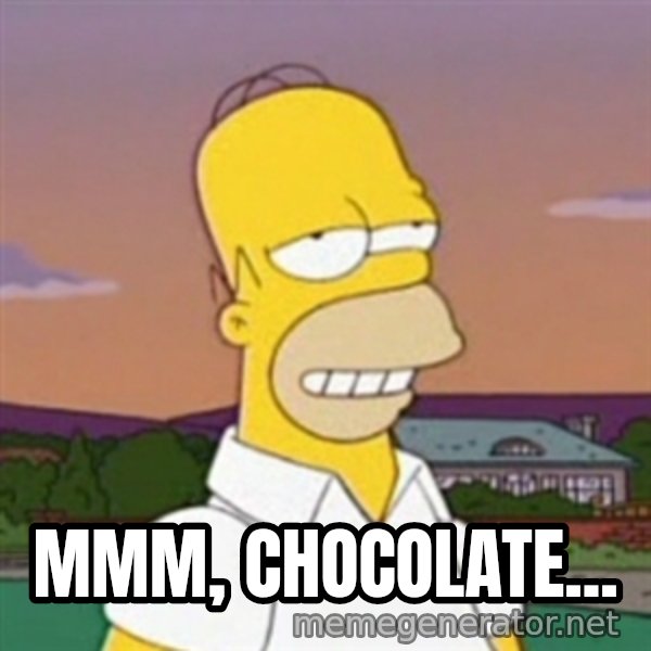Homer MMM meme: mmm, chocolate...