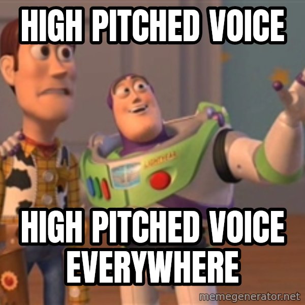 Tseverywhere meme: High pitched voice / high pitched voice everywhere