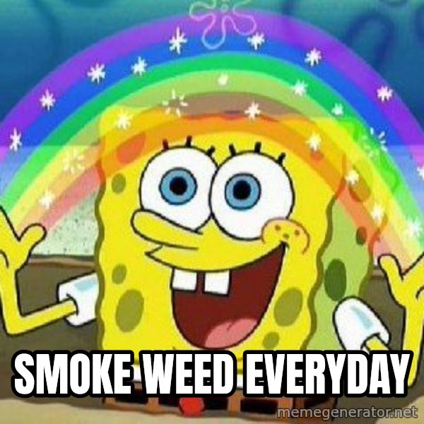 Imagination meme: smoke weed everyday