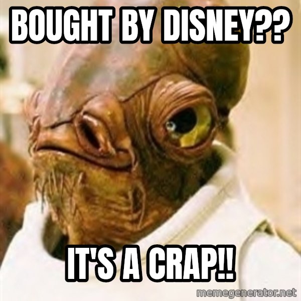 Its A Trap meme: Bought by disney?? / It's a crap!!