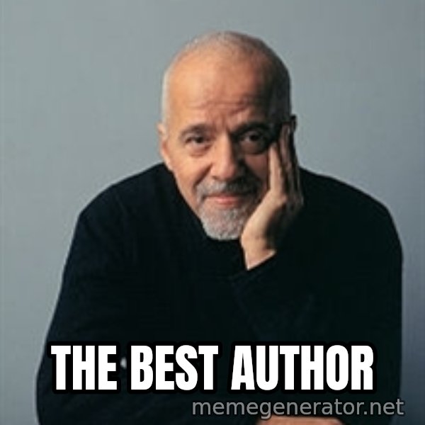 Paulo Coelho meme: the best author