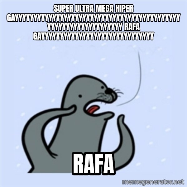 gay seal meme: SUPER ULTRA MEGA HIPER GAYYYYYYYYYYYYYYYYYYYYYYYYYYYYYYYYYYYYYYYYYYYYYYYYYYYYYYYYYYYYYYYY RAFA GAYYYYYYYYYYYYYYYYYYYYYYYYYYYYYY / Rafa