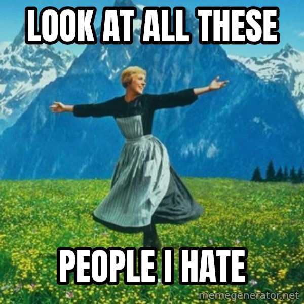Look at All the Fucks I Give meme: Look at all THESE / People i hate