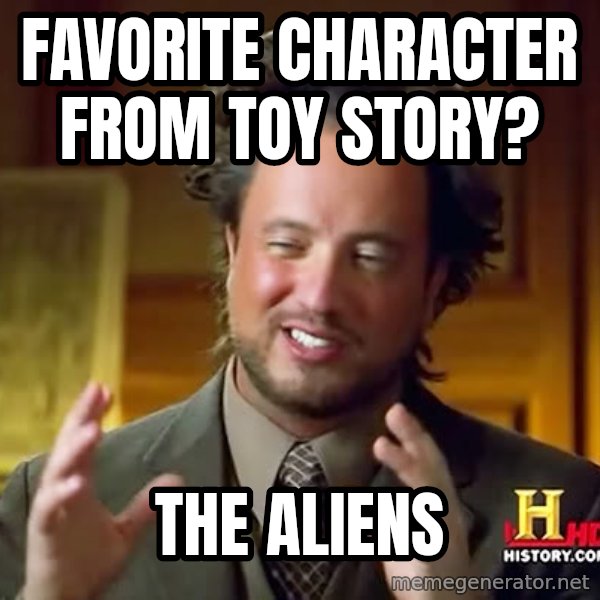 Giorgio A Tsoukalos Hair meme: Favorite Character from toy story? / the aliens