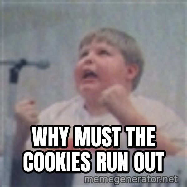 The Fotographing Fat Kid meme: Why must the cookies run out