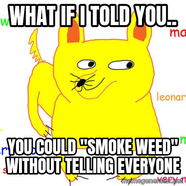 What If I Told You meme: What  if i told you.. / You could "smoke weed" without telling everyone