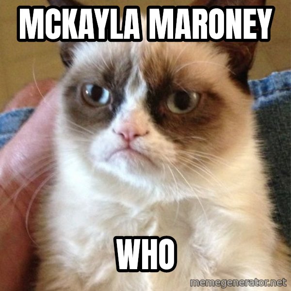 Grumpy Cat  meme: Mckayla maroney / Who