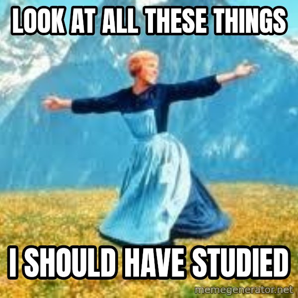 Look at all these meme: look at all these things / i should have studied