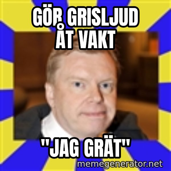 Lars Isovaara Sd meme: Gör grisljud åt vakt / "Jag grät"