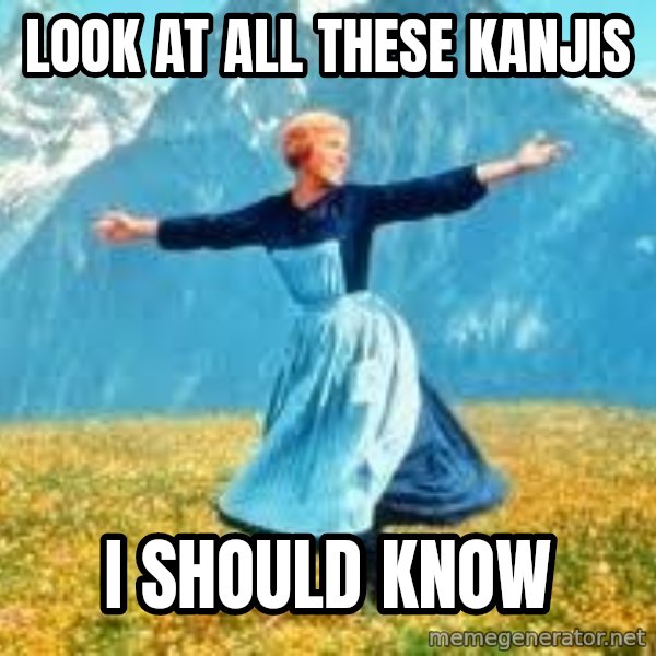 Look at all these meme: Look at all these kanjis / i should know