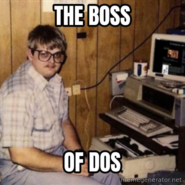 Nerd meme: the boss / of dos