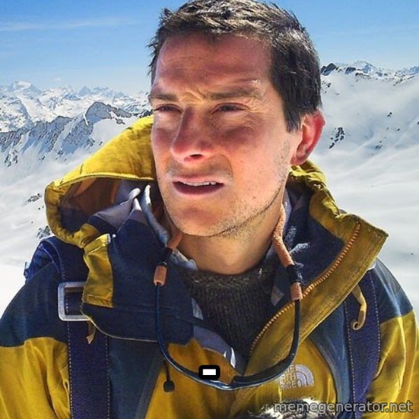 Bear Grylls Loneliness meme: -